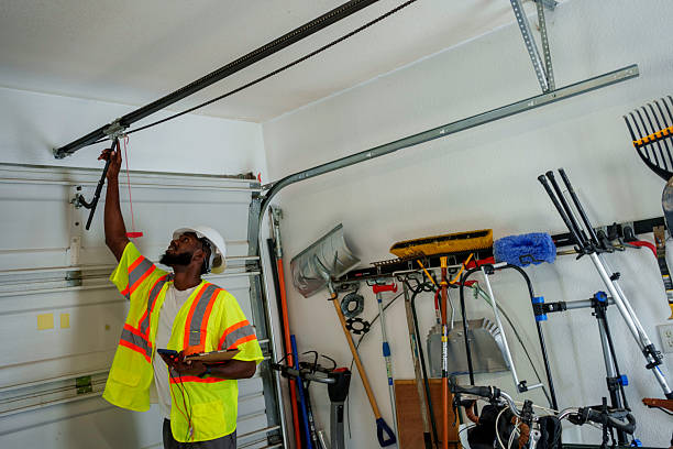 Professional Garage Door Panel Replacement technician working in Kaufman County County, TX